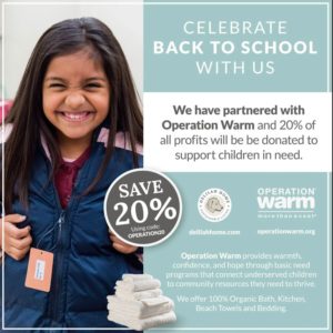 Delilah Home to donate 20% of profits to Operation Warm during back to school season