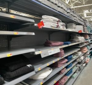 Walmart empty shelves
